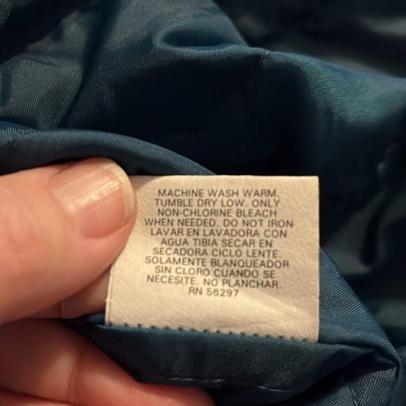 VTG 90’s-Brem rainwear-12P-teal green-double breasted raincoat with shoulder pad - Picture 8 of 14